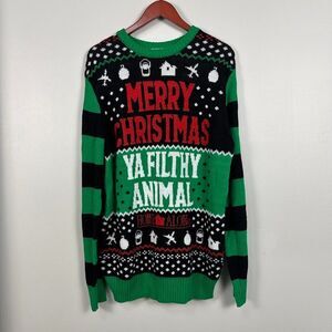 Christmas Home Alone Ugly Sweater Filthy Animal Mens Large Holiday